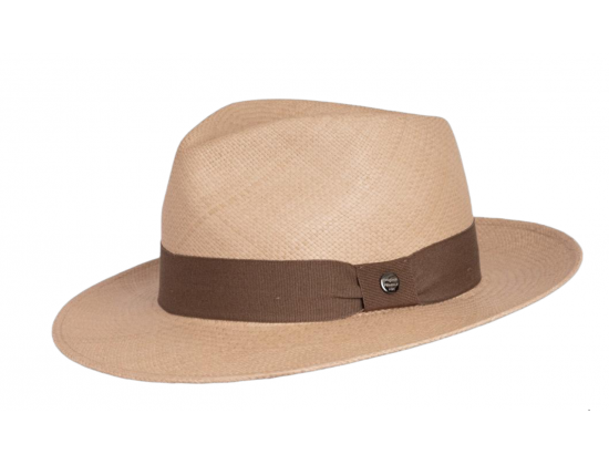 Chapeau Panama naturel - ruban marron