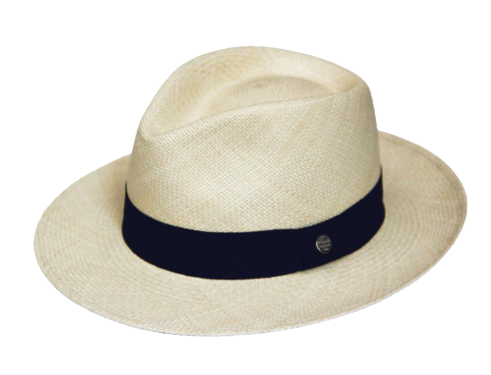 Chapeau Panama beige - ruban noir
