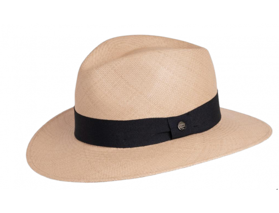 Chapeau Panama naturel - ruban noir